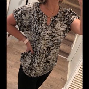 Calvin Klein Animal Print Short Sleeve Tunic